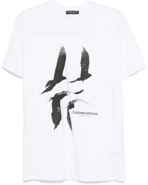 CoSTUME NATIONAL Birds-Print T-Shirt - White