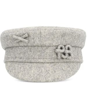 Ruslan Baginskiy Knot-Detail Beret Hat - Gray