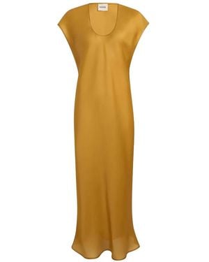 KHAITE Darby Midi Dress - Orange