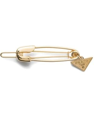 Prada Haarspange Aus Metall - Mettallic