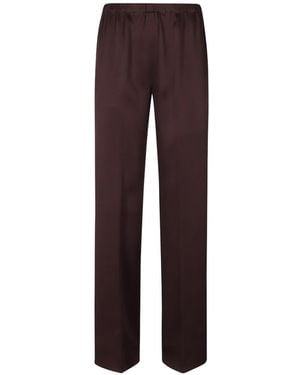 Antonelli Elasticated Wide-Leg Trousers - Purple