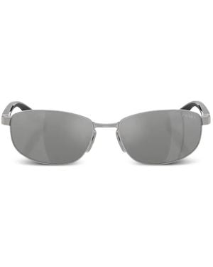 Prada Linea Rossa Lunettes De Soleil À Détail Logo - Grey