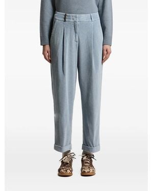 Peserico Pleated Corduroy Pants - Blue