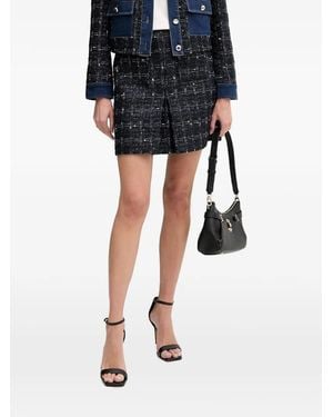 Morgan Minifalda De Tweed Con Botones - Negro