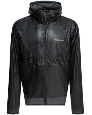 Montbell Tachyon Logo-Print Hooded Jacket - Black