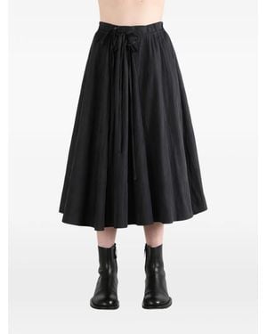 Studio Nicholson Tie-Fastening Pleated Skirt - Black