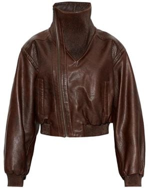 Christopher Esber Lunnet Leather Jacket - Brown