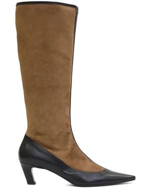 Christopher Esber Corte Panelled Knee-High Boots - Brown
