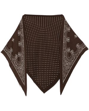 Destin Écharpe À Motif Cachemire Et Pois - Brown