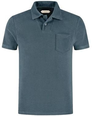 Aurélien Short-Sleeve Chest-Pocket Polo Shirt - Blue