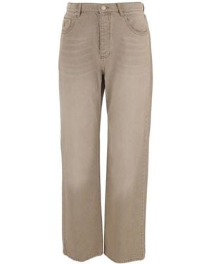 By Malene Birger Vaqueros Rectos Con Acabado Lavado - Neutro