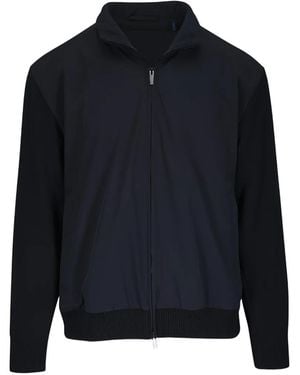 Paul & Shark Wool-Paneled Zip-Up Jacket - Black