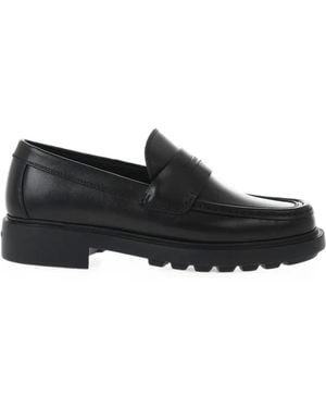 Ferragamo Logo-Embossed Leather Loafers - Black