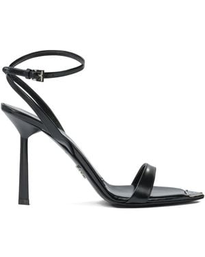 Prada 100mm ankle-strap pointed-toe pumps - Schwarz
