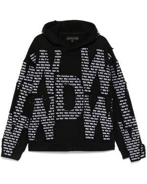 Who Decides War Overlay Hoodie - Black