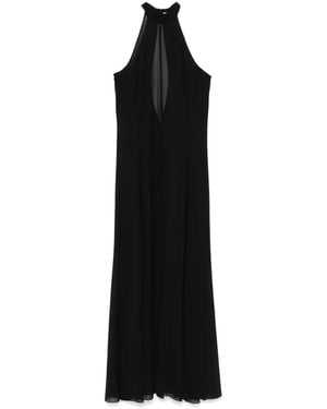 Patrizia Pepe Sheer Maxi Dress - Black