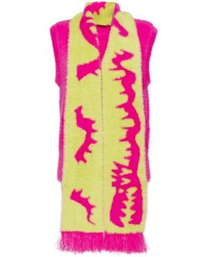 Charles Jeffrey Fluffy Scarf Vest - Pink