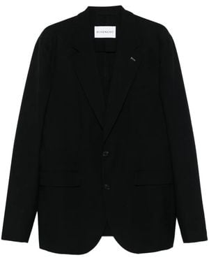Givenchy Blazer En Laine À Simple Boutonnage - Noir
