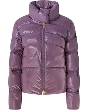 Pinko High-Neck Quilted Jacket - Purple