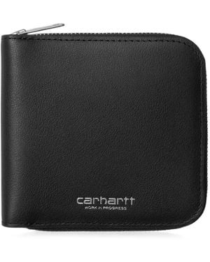 Carhartt Logo-Print Zip-Around Wallet - Black