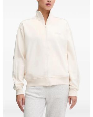 Guess Logo Zip Sweatshirt - White