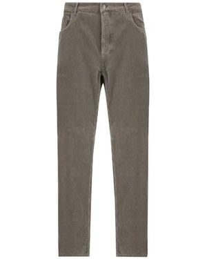 Brunello Cucinelli Corduroy Straight-leg Trousers - Grey