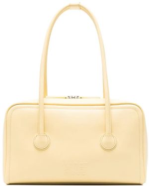 Marge Sherwood Logo-Embossed Leather Tote Bag - Natural