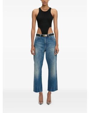 Victoria Beckham Ribbed Bodysuit - Blue