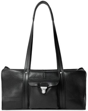 Lemaire Gear Leather Tote Bag - Black