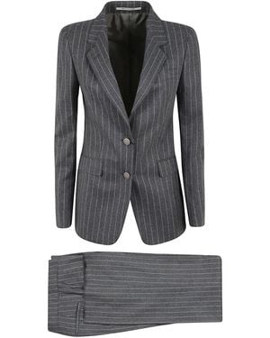 Tagliatore Pinstriped Suit - Grey