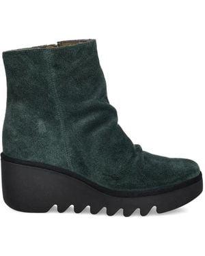 Fly London Bottines À Fermeture Zippée Létérale - Green