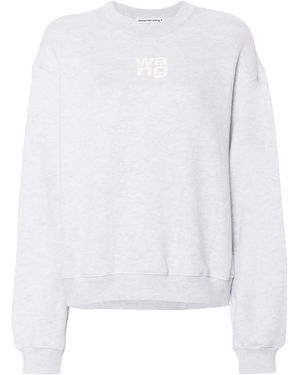 Alexander Wang グレー クルーネック スウェットシャツ - ホワイト
