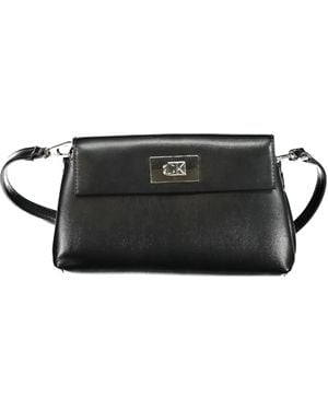 Calvin Klein Logo-Plaque Shoulder-Bag - Black