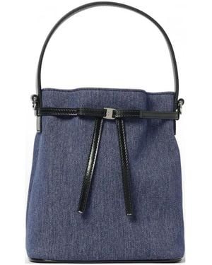 Ferragamo Bolso Bombonera Mini Con Detalle De Lazo - Azul