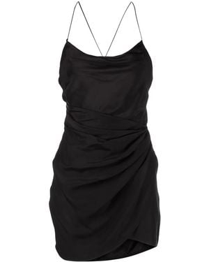 GAUGE81 Scoop-Neck Gathered Minidress - Black