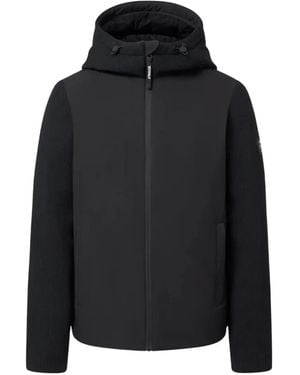 Ecoalf Hooded Paneled Jacket - Black