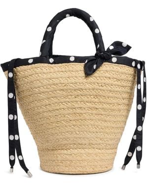 Patou Gm Couture Polka-Dot-Detail Tote Bag - White