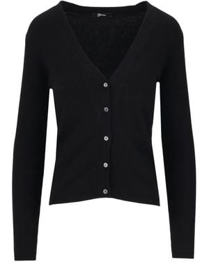 LA ROSE V-Neck Cardigan - Black