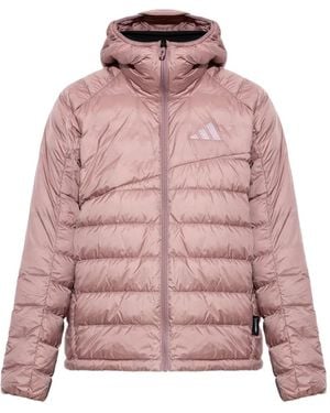 adidas Terrex Embroidered-Logo Jacket - Pink