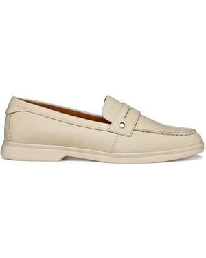 Geox Strap Detail Loafers - Natural