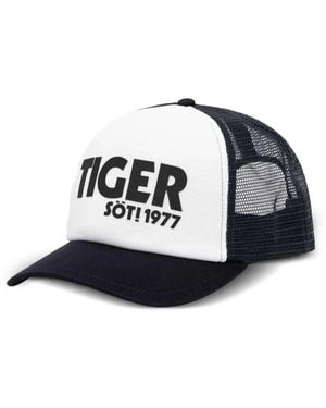 Tiger Of Sweden Vectura Logo-Print Mesh-Panel Cap - White