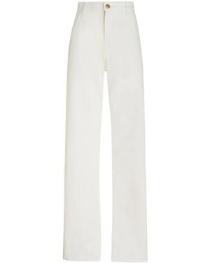Etro Baggy Jeans With Embroidery - White