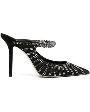 Jimmy Choo 100 Mm Bing Muiltjes - Zwart