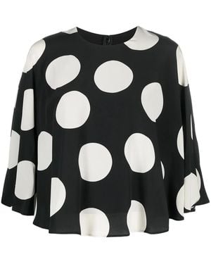 Valentino Garavani Blusa A Pois - Nero