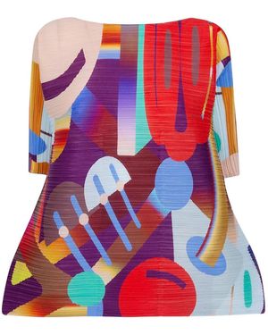 Pleats Please Issey Miyake Playground Pleated T-Shirt - Red
