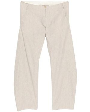 Ma+ Cross-Embossed Trousers - White