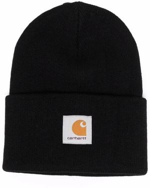 Carhartt Gorro con parche del logo - Negro