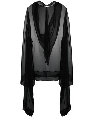 Rick Owens Flyproof Silk Tunic - Black