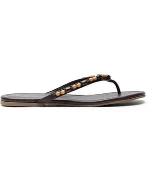 STAUD Flache Freja Sandalen - Weiß