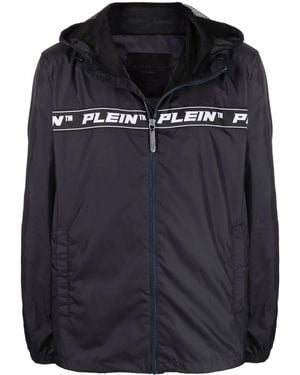Philipp Plein Logo-Print Windbreaker - Black
